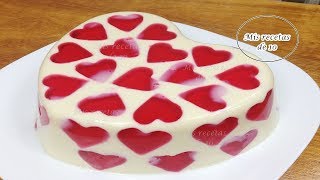 GELATINA MOSAICO DE CORAZONES TRES LECHES ❤ [upl. by Josefa462]