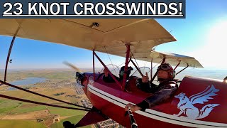 Flying my Open Cockpit Airplane into Windy Wyoming for the first time [upl. by Maillil]