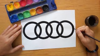 How to draw the Audi logo 2024 [upl. by Schumer]