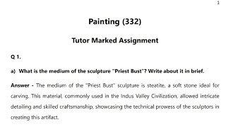 Nios Class 12th Painting 332 New Updated Solved TMA Solution Session October 2024 [upl. by Warram]