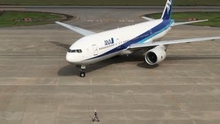 B777 珍誘導完全版 ANA B777200ER JA741A LANDING TOYAMA Airport 富山空港 201266 [upl. by Attehcram52]