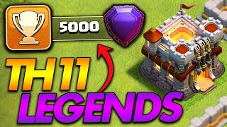 REACHING LEGEND LEAGUE AS A TH11  Clash of Clans [upl. by Lamond]