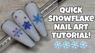 Snowflake Nail Art Tutorial  Nail Sugar [upl. by Drummond]