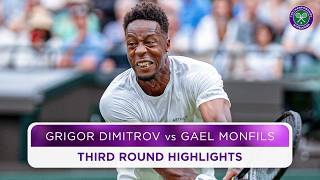 Rolling back the years  Grigor Dimitrov vs Gael Monfils  Highlights  Wimbledon 2024 [upl. by Motch]