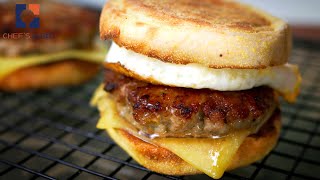 Easy McDonalds Sausage Egg McMuffin Recipe [upl. by Halli]