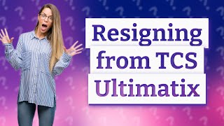 How do I resign from TCS Ultimatix [upl. by Haslam980]