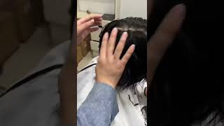 wig replacement hairline repair custom wig customhairline hair customline hairstyle haircut [upl. by Alliuqat]