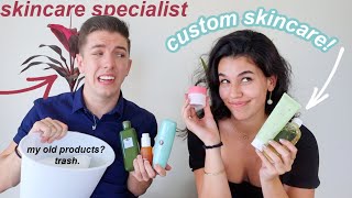 specialist creates my perfect custom skincare routine ft hyram [upl. by Airehc]