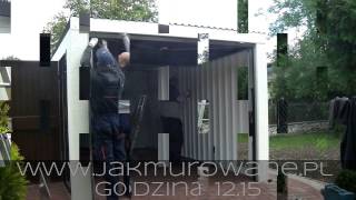 JakMurowanepl  montaż garażu blaszanego tynkowanego w 7 godzin tel 519 117 158 ZAMÓW WYCENĘ [upl. by Terrena]