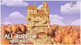 Cozy Fall Burrow  Tiny Glade  Speed Build [upl. by Erusaert]