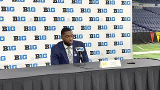 Hassan Haskins At Big Ten Media Days  Michigan Wolverines Football [upl. by Zacarias]