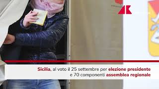 Elezioni regionali Sicilia la guida al voto del 25 settembre [upl. by Milla]