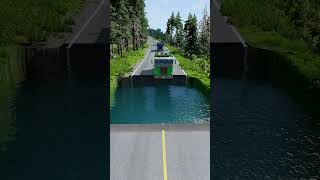 Wood truck vs water pit 2  BeamNG drive largehammer carsvsstairs carsvsmassivepotholes [upl. by Drawdesemaj]