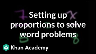 Setting up proportions to solve word problems  7th grade  Khan Academy [upl. by Terris]