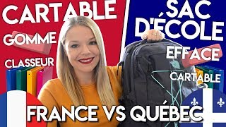 MATÉRIEL SCOLAIRE FRANCE VS QUÉBEC  Le contenu de mon sac décole de prof BACK TO SCHOOL 2019 [upl. by Galitea980]