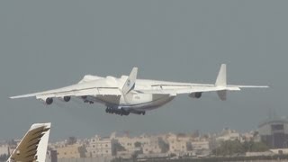 Antonov AN225 Mriya Takeoff from Bahrain [upl. by Eilojne]