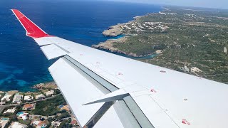 WINDY landing Iberia Regional  CRJ1000  Ibiza  Mahon [upl. by Mohamed]