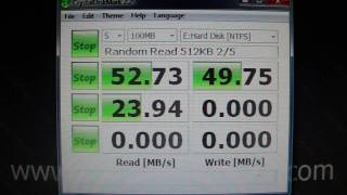 HD CrystalDiskMark on Maxtor 6L300S0 300GB 7200rpm HDD [upl. by Aurore]