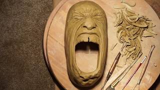 Amazing Art  How to make a Ceramic Mask  Incredible Pottery [upl. by Dnalkrik]