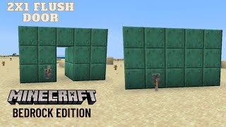 2x1 flush piston door Minecraft bedrock edition  item frame design and lever design [upl. by Anneh]