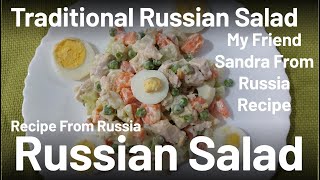 Traditional Russian SaladOriginal recipe of Russian Salad by My friend Sandra from Russiasalad [upl. by Erda]