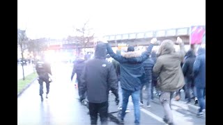 VfL Bochum FanMarsch in Bielefeld  Fan Perspektive Mitten drin [upl. by Morgana]