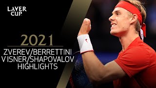 Match 4 Highlights  ZverevBerrettini v IsnerShapovalov  Laver Cup 2021 [upl. by Thia994]