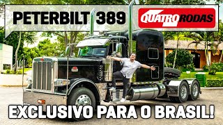 Peterbilt 389 dirigimos o caminhão de 630 cv com quarto com TV e geladeira EXCLUSIVO [upl. by Jacky]