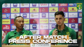 AFTER MATCH PRESS CONFERENCE  PERSEBAYA VS BORNEO FC [upl. by Antonio]