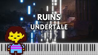 Ruins  Piano Tutorial  Cover Undertale OST FREE MIDI [upl. by Naynek]