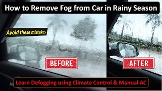 How to Remove Fog from Car Windshield Use Defogger Properly Climate Control Manual AC Hyundai Exter [upl. by Hussey565]