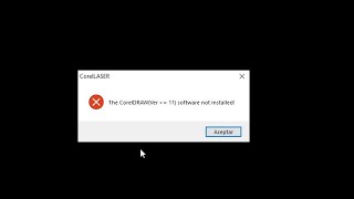 CorelLaser The CorelDrawVer 11 software not installed [upl. by Tenner607]