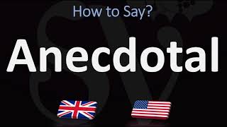 How to Pronounce Anecdotal CORRECTLY [upl. by Nauquf]