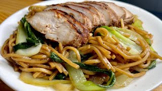 Stir Fry Egg Noodles With Chicken Teriyaki  Chow Mein Recipe at Home [upl. by Lezti470]