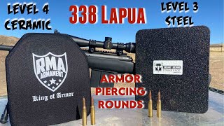 338 Lapua Armor Piercing Rounds vs Level 3 amp 4 Body Armor [upl. by Gney756]