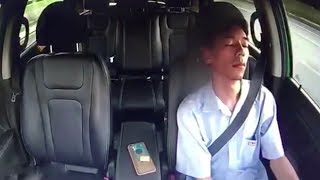 Driver sleeps for a full minute while driving [upl. by Breanne]