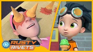 Rusty and Captain Scoops 🍦  Rusty Rivets Full Episodes  Cartoons for Kids [upl. by Skardol17]