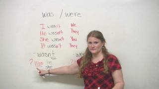 Basic English Grammar  quotWasquot and quotWerequot [upl. by Eirised399]