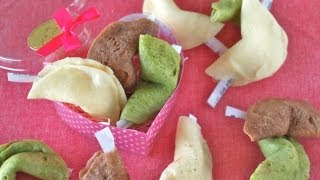 How to Make Microwave Fortune Cookies Valentines Day Recipe フォーチュン・クッキー [upl. by Anatol]