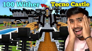 100 Withers Attack Techno Gamerzs Minecraft Castle [upl. by Nikolia721]