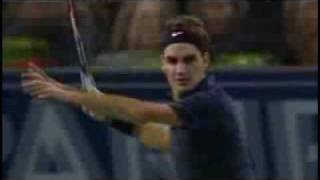 Roger Federer  Running Forehand [upl. by Gorrono3]