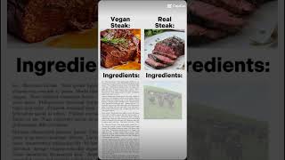 Vegan steak Vs Real Steak [upl. by Ahkihs12]