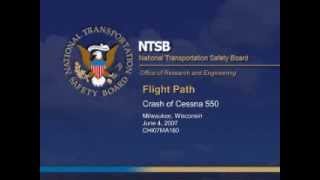 Citation N550BP Loss of control accident NTSB Animation [upl. by Auginahs]