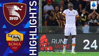 Salernitana 04 Roma  Abraham gets off the mark  Serie A 202122 [upl. by Holbrooke]