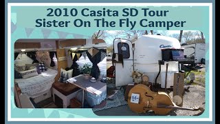 2010 Casita Spirit Deluxe  Sisters On The Fly  Camper Trailer Tour [upl. by Fromma]