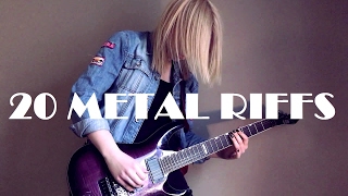 20 best and my favourite metal riffs [upl. by Ahtnammas]