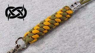 How to make a 4 Strand Crown Braid ID Lanyard Tutorial Paracord 101 [upl. by Airetahs]