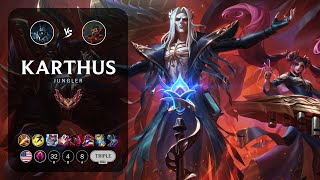 Karthus Jungle vs Graves  NA Grandmaster Patch 145 [upl. by Limaa496]