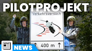 Pilotprojekt im Straßenverkehr Motorradfahren sicherer machen [upl. by Sy]