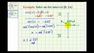 Ex Solve cosxa Using a Calculator negative a [upl. by Aket]